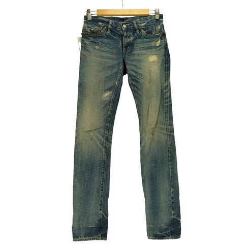 ヒステリックグラマー HYSTERIC GLAMOUR スタッズ ダメージ ステッチ フレアデニム Y2K レディース JPN:XS