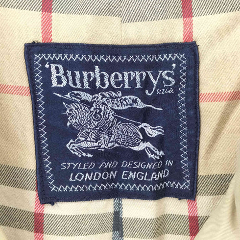バーバリーズ BURBERRYS 裏地ノバチェック エポーレット トレンチコート メンズ import:M