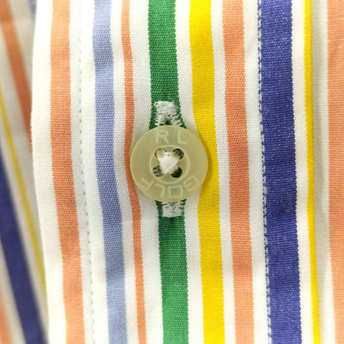 ラルフローレンゴルフ RALPH LAUREN GOLF TILDEN マルチカラー ストライプ ボタンダウンシャツ メンズ import:M