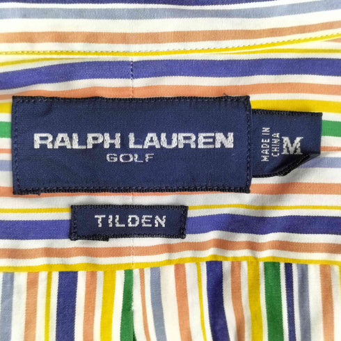 ラルフローレンゴルフ RALPH LAUREN GOLF TILDEN マルチカラー ストライプ ボタンダウンシャツ メンズ import:M