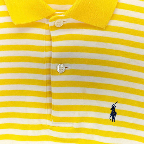 ラルフローレン RALPH LAUREN ポニー刺繍 コットンボーダーポロシャツ レディース import:M