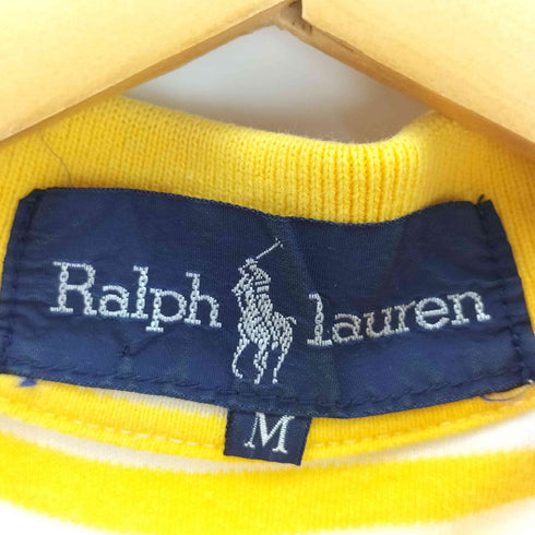 ラルフローレン RALPH LAUREN ポニー刺繍 コットンボーダーポロシャツ レディース import:M