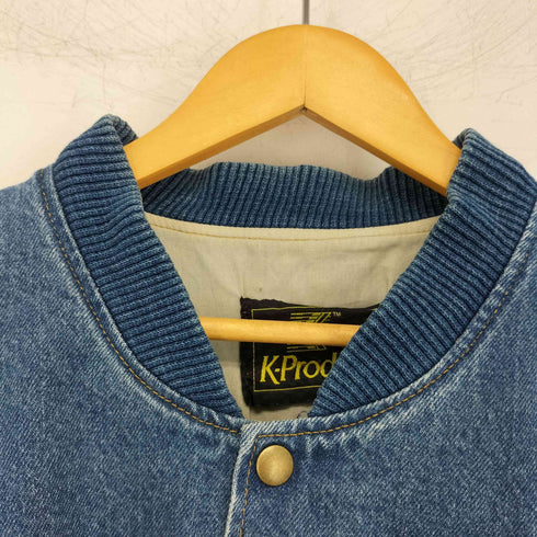 k products MADE IN USA 企業ロゴ刺繍デニムリブジャケット メンズ import:XL