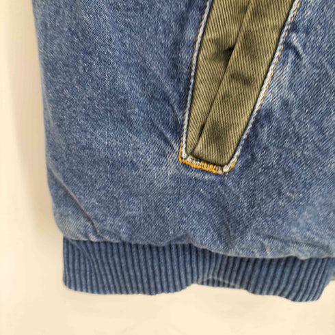 k products MADE IN USA 企業ロゴ刺繍デニムリブジャケット メンズ import:XL