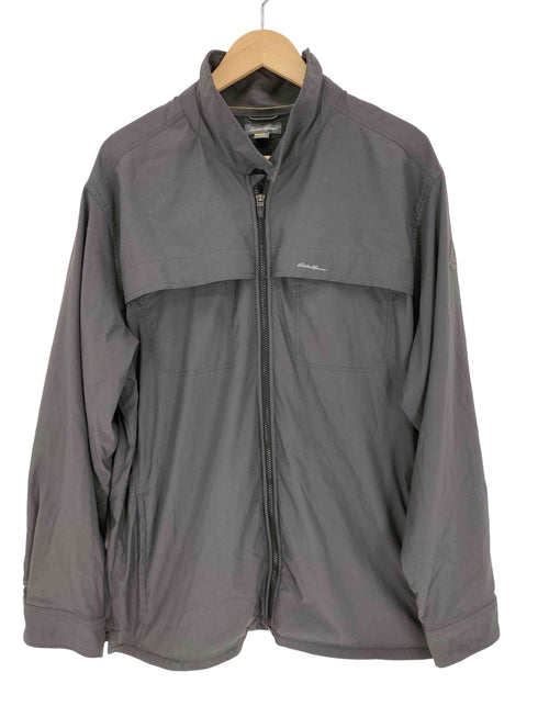 エディーバウアー Eddie Bauer TRAVEX ロゴプリント 裏地フリース 切替メッシュ ジップアップ ブルゾンジャケット メンズ import:XL