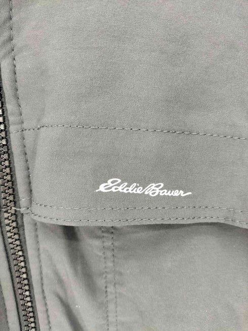 エディーバウアー Eddie Bauer TRAVEX ロゴプリント 裏地フリース 切替メッシュ ジップアップ ブルゾンジャケット メンズ import:XL