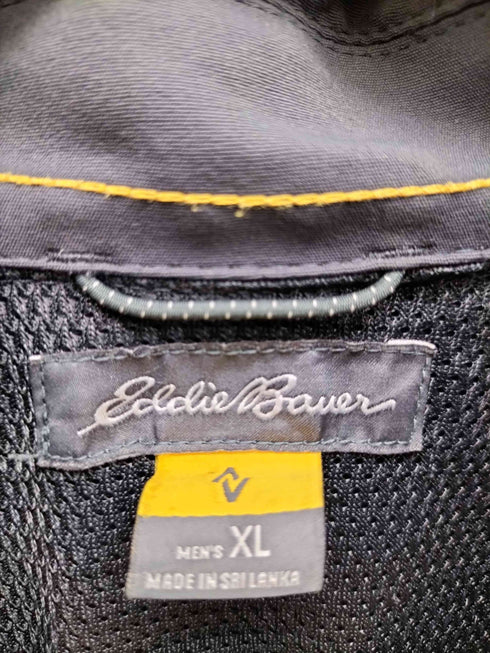 エディーバウアー Eddie Bauer TRAVEX ロゴプリント 裏地フリース 切替メッシュ ジップアップ ブルゾンジャケット メンズ import:XL