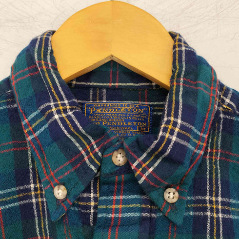 ペンドルトン PENDLETON 70S MADE IN USA L/S ボタンダウンウールシャツ メンズ import:M