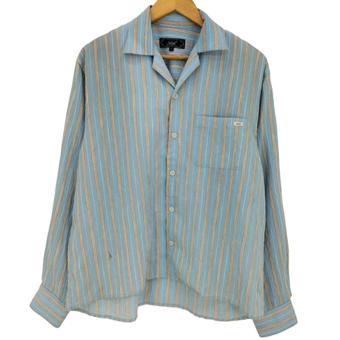 キス KITH 26ss Barre Stripe Long Sleeve Gianni Shirt ストライプ 長袖 開襟シャツ メンズ JPN:XS