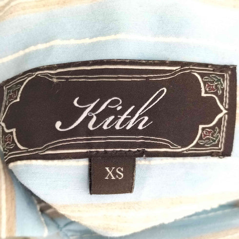 キス KITH 26ss Barre Stripe Long Sleeve Gianni Shirt ストライプ 長袖 開襟シャツ メンズ JPN:XS