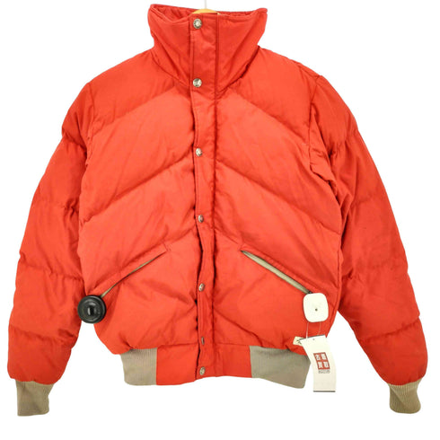 ザノースフェイス THE NORTH FACE 70-80S USA製 茶タグ ロケットTALON ジップ ハイネック ダウンジャケット メンズ import:S