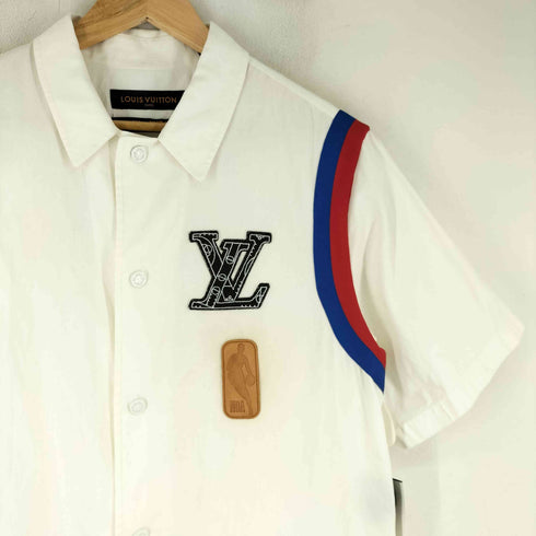 ルイヴィトン LOUIS VUITTON 21SS レザーパッチ バスケットボール 半袖シャツ メンズ import:M
