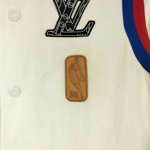 ルイヴィトン LOUIS VUITTON 21SS レザーパッチ バスケットボール 半袖シャツ メンズ import:M