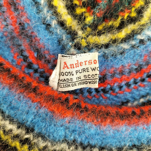 ANBERSON アンダーソン MADE IN SCOTKAND スコットランド製 ウール マルチカラー ベレー帽 メンズ