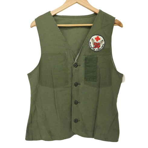 ユーエスアーミー U.S. ARMY 1970年製 リメイク 54th Medical Detachment ワッペン ファティーグシャツ ベスト メンズ