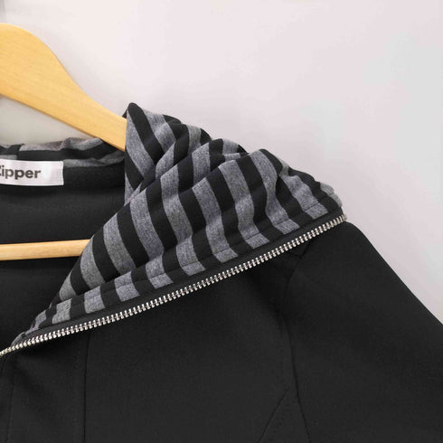 ZIPPER CLUB napoleon zip hoodie ナポレオン クロップド ジップ フーディー パーカー Y2K レディース JPN:S