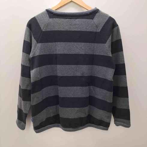 アディダス adidas トレフォイル ロゴ ショルダー ジップ クロップド ボーダー カットソー レディース import:L