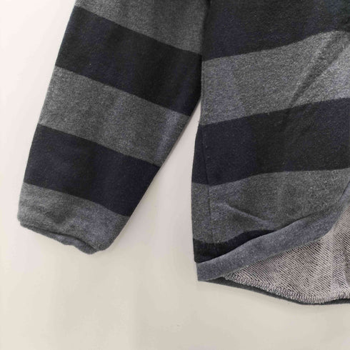 アディダス adidas トレフォイル ロゴ ショルダー ジップ クロップド ボーダー カットソー レディース import:L