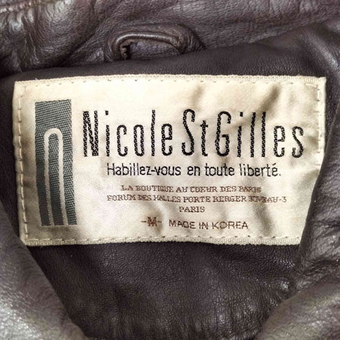 NicoleSTGilles G-1 レザー ジャケット メンズ