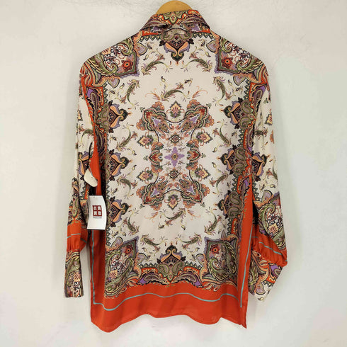 ザラ ZARA ペイズリーサテンブラウス レディース import:XS