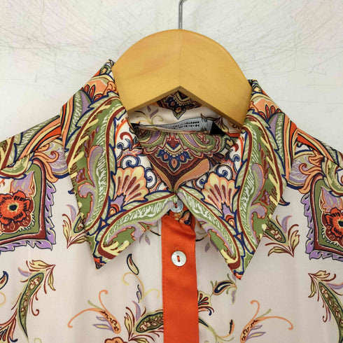 ザラ ZARA ペイズリーサテンブラウス レディース import:XS