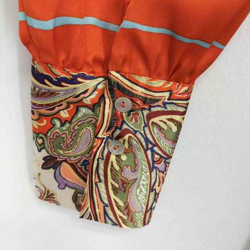 ザラ ZARA ペイズリーサテンブラウス レディース import:XS