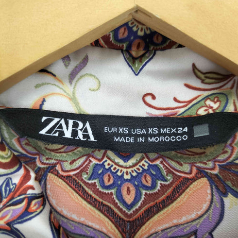 ザラ ZARA ペイズリーサテンブラウス レディース import:XS
