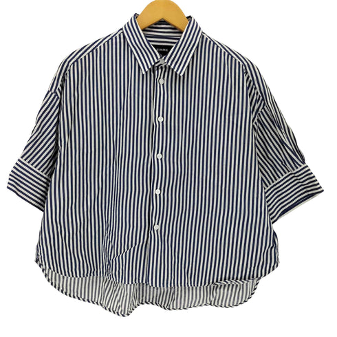 シンメ SINME Striped shirt 半袖クロップドストライプシャツ レディース JPN:M