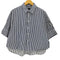 シンメ SINME Striped shirt 半袖クロップドストライプシャツ レディース JPN:M