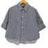 シンメ SINME Striped shirt 半袖クロップドストライプシャツ レディース JPN:M