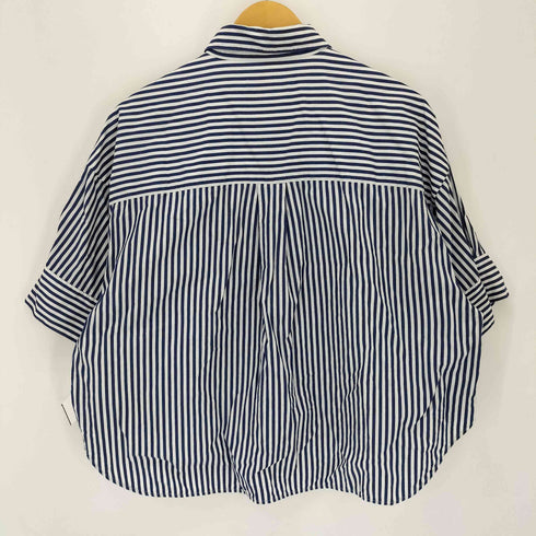 シンメ SINME Striped shirt 半袖クロップドストライプシャツ レディース JPN:M