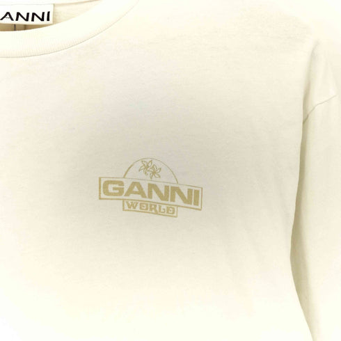 ガニー Ganni 24AW Future Heavy Jersey Palm Long Sleeve T-shirt フューチャーヘビージャージーパルムロングスリーブTシャツ メンズ import:S