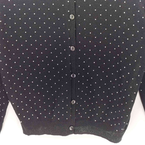 ザラ ZARA ドットラメ クルーネックカーディガン レディース import:M