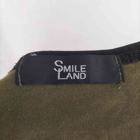 SMILE LAND スマイルランド レイヤード ラメ プリント ジップデザイン カットソー Y2K レディース 8L
