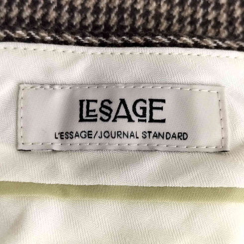 ジャーナルスタンダードレサージュ JOURNAL STANDARD Lessage 25AW チェック パンツ ウール レーヨン 1タック チェック パンツ レディース 38