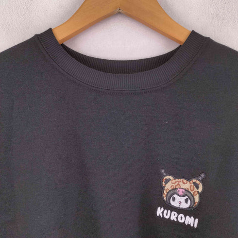 両面キャラクター刺繍 クルーネックスウェット レディース JPN:L