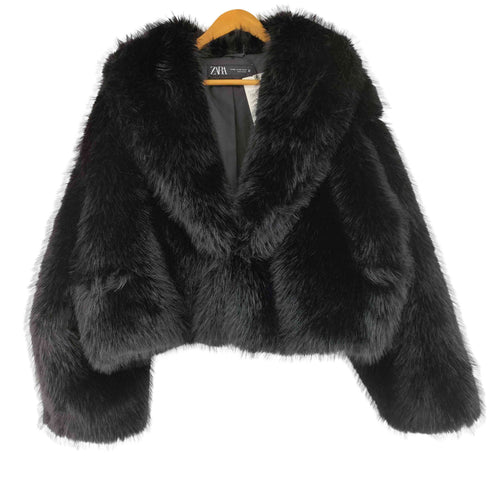 ザラ ZARA フェイスファーショートコート メンズ import:XXL