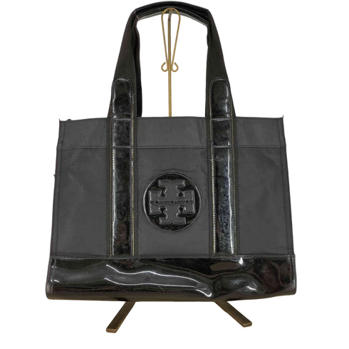 トリーバーチ TORY BURCH ナイロン エナメル ロゴワッペン トートバック レディース