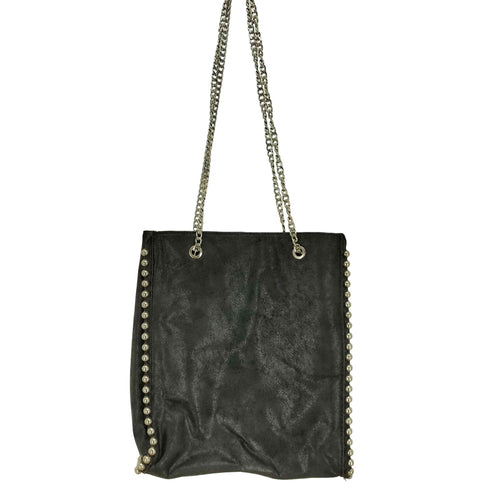 ザラ ZARA スウェードレザー スタッズ チェーン ショルダーバック レディース