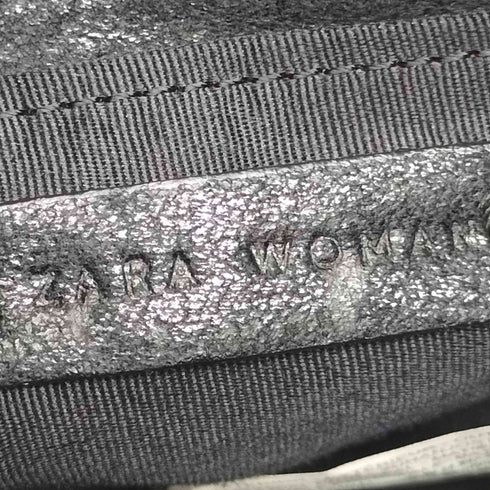ザラ ZARA スウェードレザー スタッズ チェーン ショルダーバック レディース