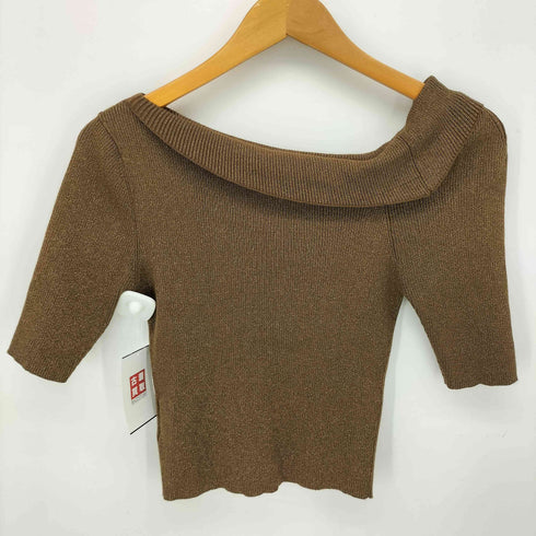 スナイデル snidel 25SS Sustaina アシメリブ ニット プルオーバー レディース ONE SIZE
