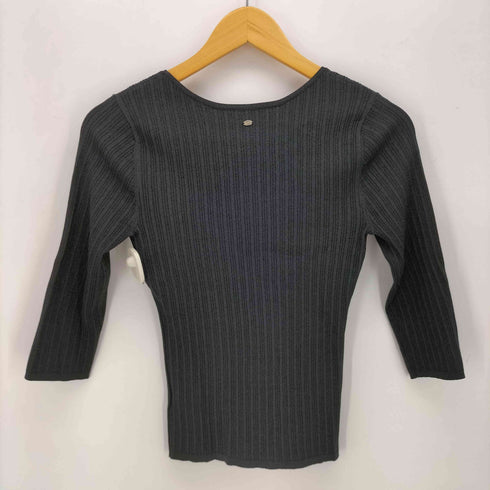 スナイデル snidel 25AW Uネック シンプルリブ ニット プルオーバー レディース ONE SIZE