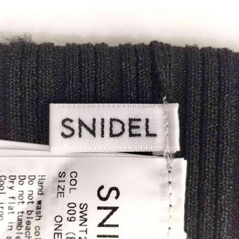 スナイデル snidel 25AW Uネック シンプルリブ ニット プルオーバー レディース ONE SIZE