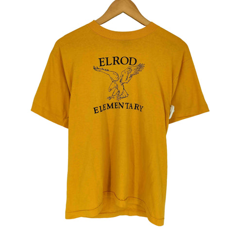 フルーツオブザルーム FRUIT OF THE LOOM 90S Made in USA 裾袖シングル クルーネック フロントプリント 半袖 Tシャツ メンズ M