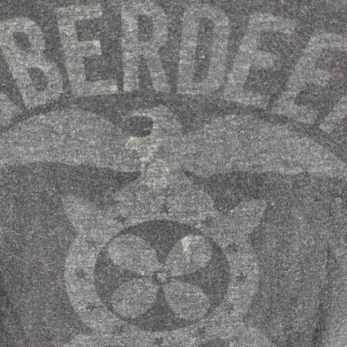 ジュンヤワタナベコムデギャルソンマン JUNYA WATANABE COMME des GARCONS MAN ABERDEEN フロントプリント クルーネック 七分丈 Tシャツ メンズ L