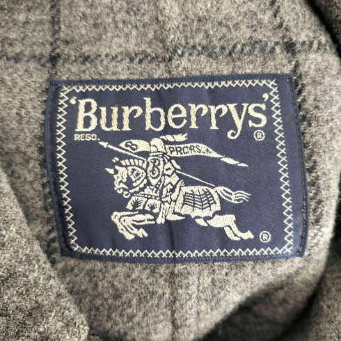 バーバリーズ BURBERRYS 裏地チェック ウール 比翼 ステンカラーコート メンズ