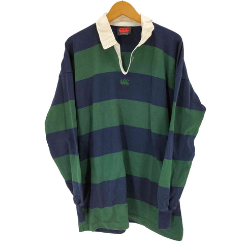 カンタベリーオブニュージーランド CANTERBURY OF NEW ZEALAND 90-00s ロゴ刺繍 ラガーシャツ メンズ XL