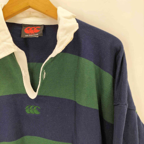 カンタベリーオブニュージーランド CANTERBURY OF NEW ZEALAND 90-00s ロゴ刺繍 ラガーシャツ メンズ XL