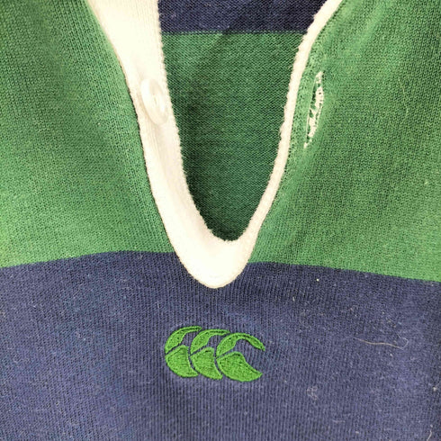カンタベリーオブニュージーランド CANTERBURY OF NEW ZEALAND 90-00s ロゴ刺繍 ラガーシャツ メンズ XL