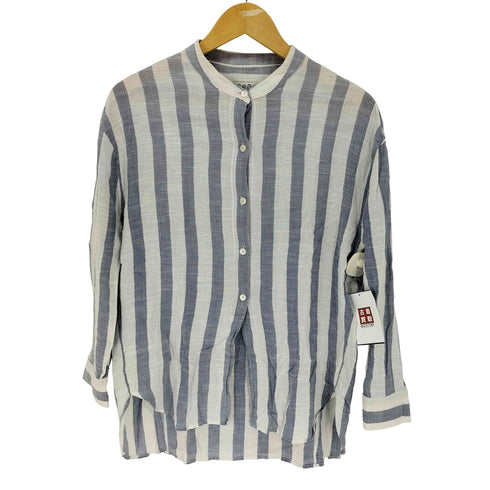 シーニューヨーク sea new york ストライプ バンドカラー シャツ レディース